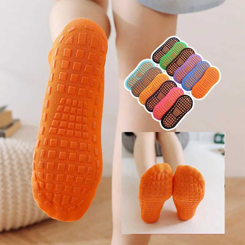Cotton Kids Adults Anti-Slip Sock Trampoline Sock Cotton Breathable Short Socks Elasticity Sport Boy Girl Outside Child Socks CL240824