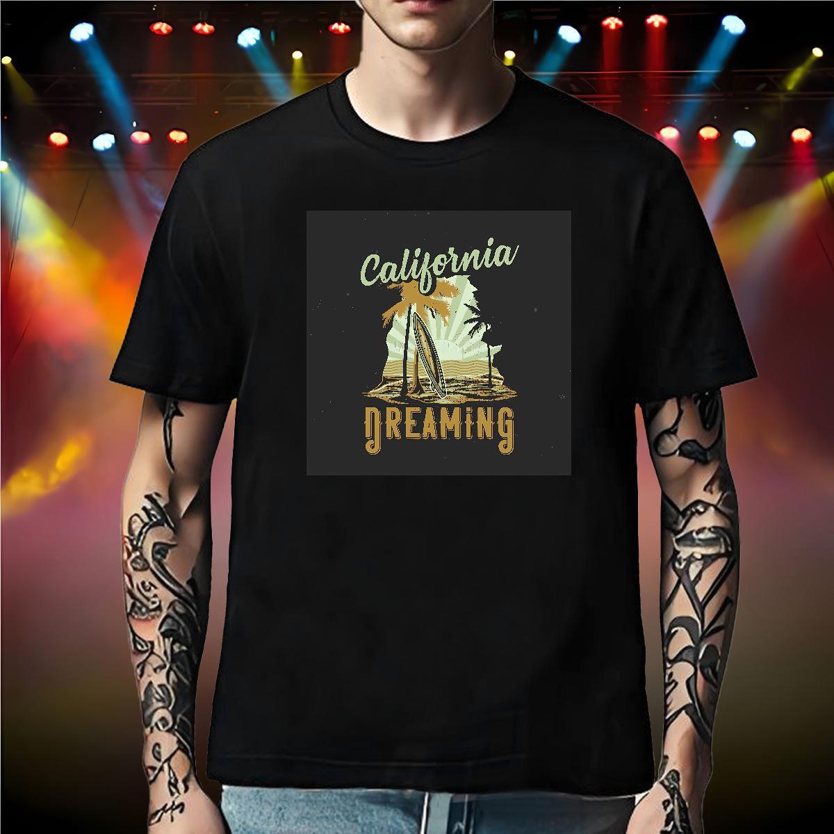 Loose Fit Mens T Shirts 100% Cotton 230g surfboard Hip Hop Customized Short Sleeve Soft Men Clothes T-Shirt 2024 DIY Polos
