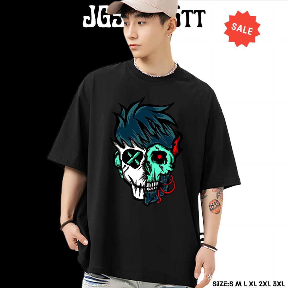 Cool Design T-Shirts 230g 100% Cotton skull Street Wear Custom Print Oversized Breathable Soft Men Tops Tees Classic Top Tees