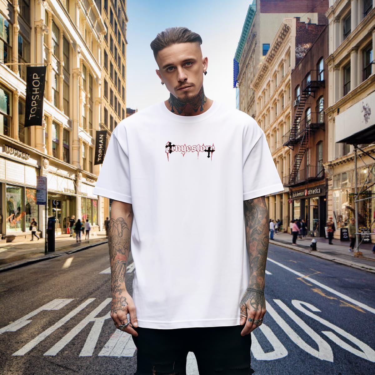 Designer Mens T Shirts 230g 100% Cotton Religion Beach DIY Printed Breathable Short Sleeve Men Tshirts Brand Tees Shirts