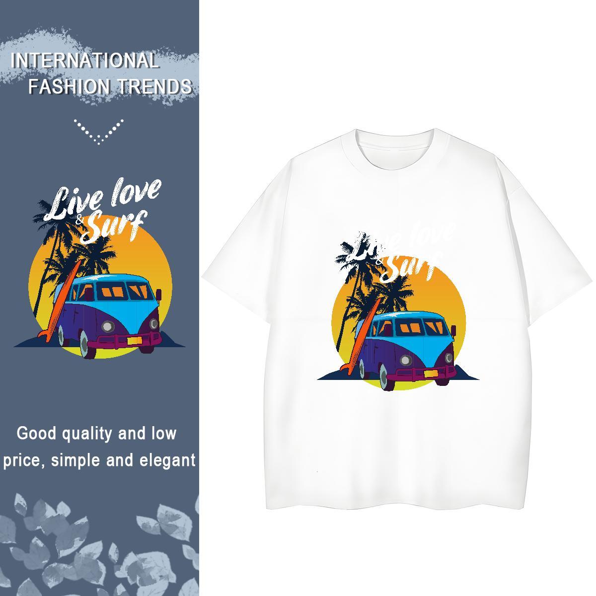 Brand Woman Tshirt 230g Pure Cotton wave Daily Wear Womens T Shirts O-Neck Short Sleeve Custom Printing Clothings