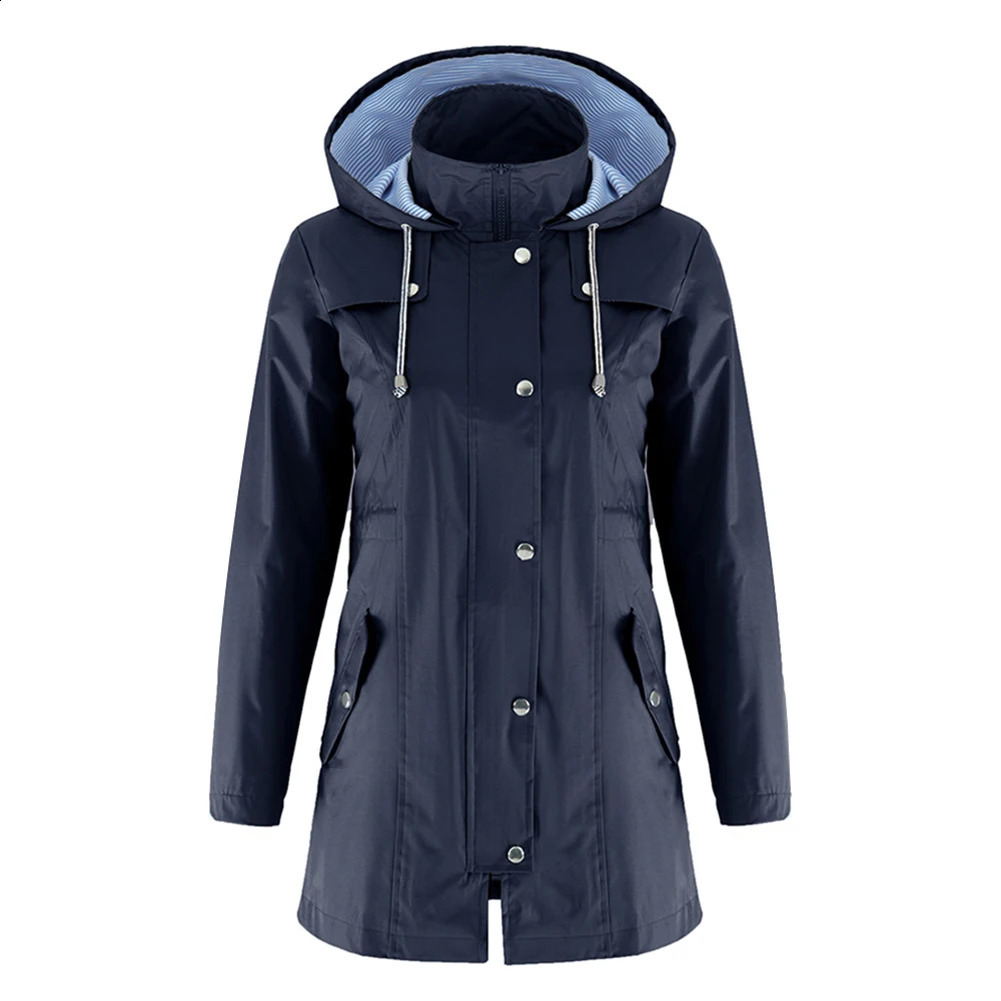 High quality womens jacket outdoor waterproof hooded raincoat jacket womens windproof jacket womens raincoat 240824