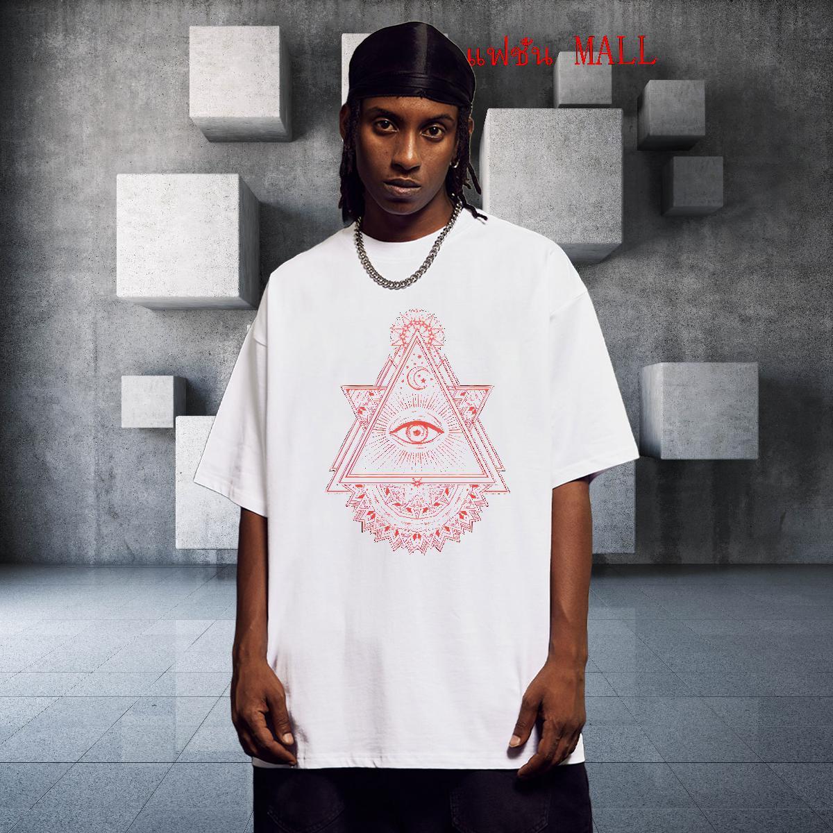 TOP Quality T shirt 230g Cotton eye of the devil Sports Casual Custom Printed Breathable Short Sleeve Men Tees 2024 DIY Tops
