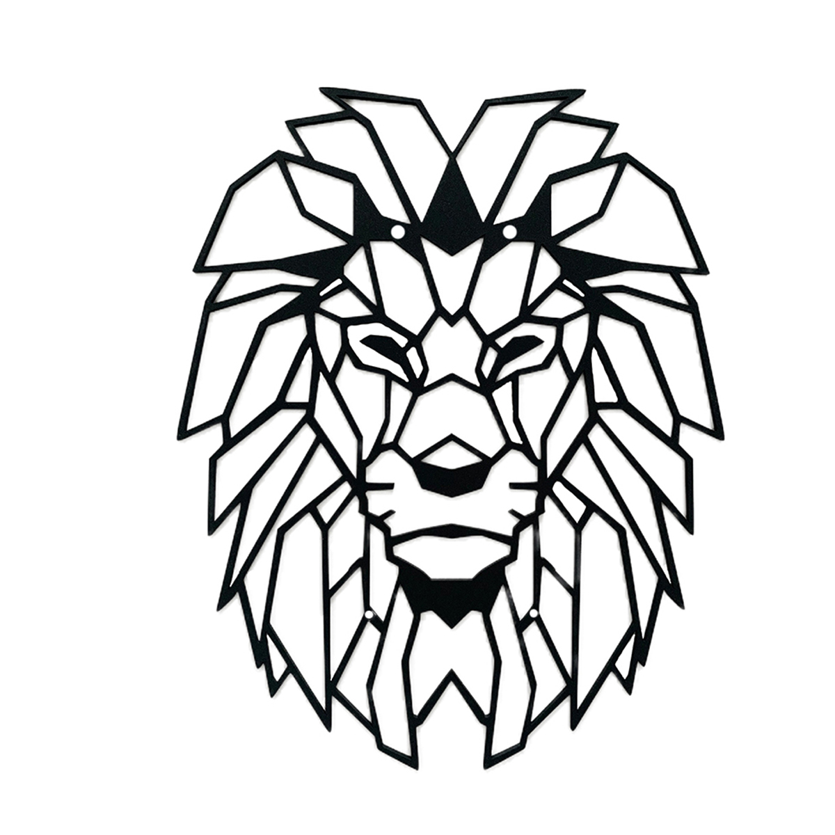 Home Decor Wall Art Modern Wall Sculpture Lion Metal Wall Decor Geometric Lion Head Animal Decoration