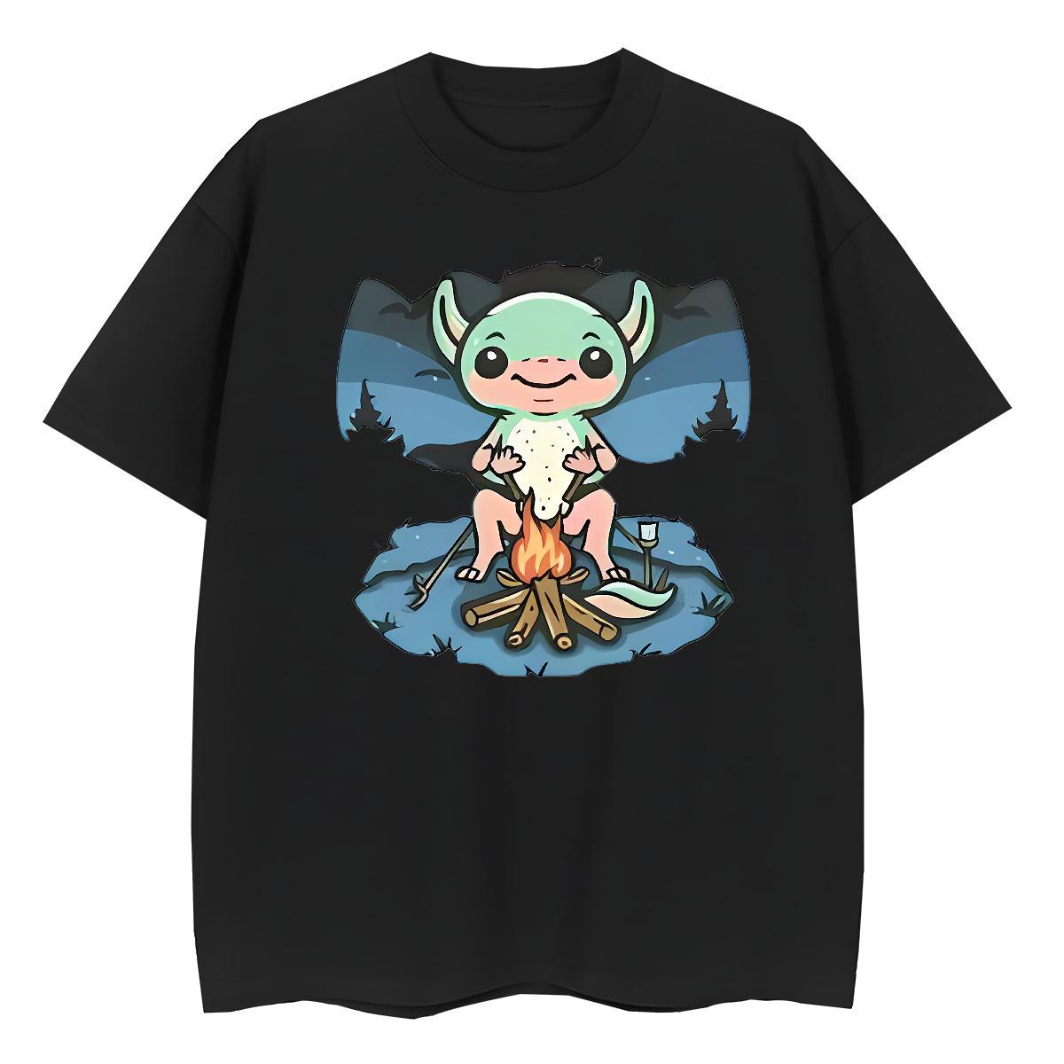 High quality Tshirt for Man Woman 230g Pure Cotton Little Monster Sport T-Shirts for Women Short Sleeve O-Neck Skull Clothes