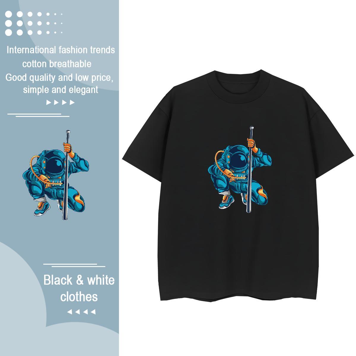 Designer Womens Tshirts 100% Cotton 230g universe Sport T shirt Breathable Short Sleeve Custom Print Oversized Tees