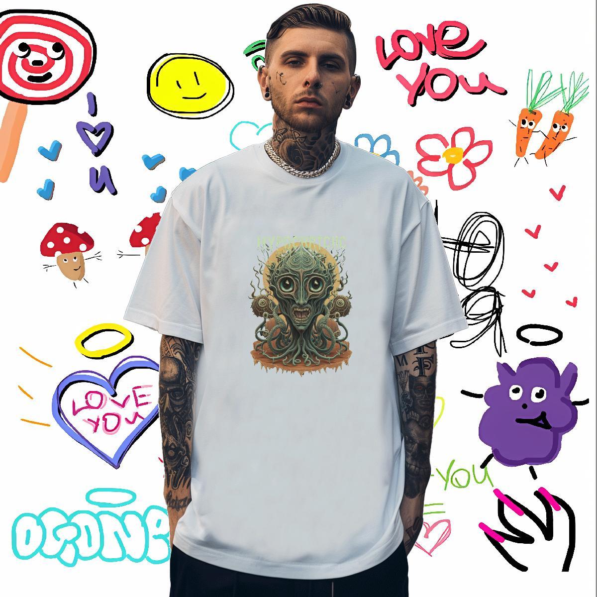 TOP Quality Men T Shirts 230g Pure Cotton skull Outdoor Black White Breathable Mens Tshirts Wholesale Tee Shirt