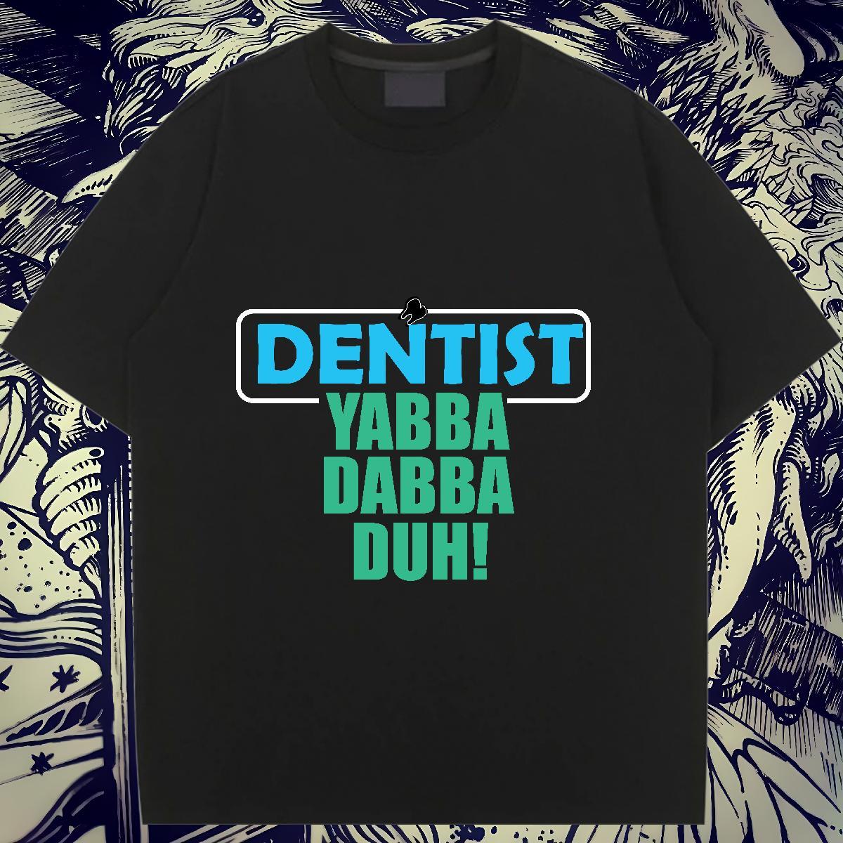 5A Unisex Tshirts 100% Cotton 230g Denstist Hip Hop Street T Shirt For Woman Short sleeve Soft Cartoon Anime Clothes Shirt