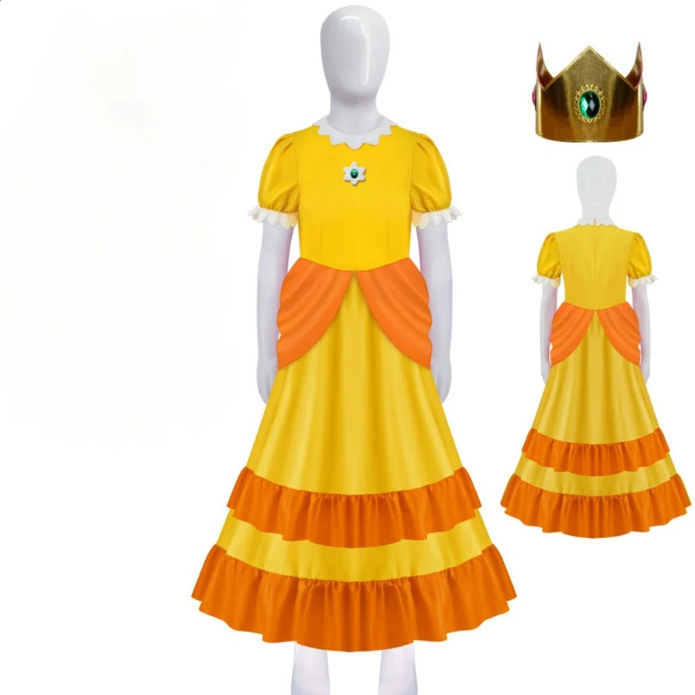 Peach Princess cosplay costume womens pink dress accessory set girls princess Halloween carnival party w240824