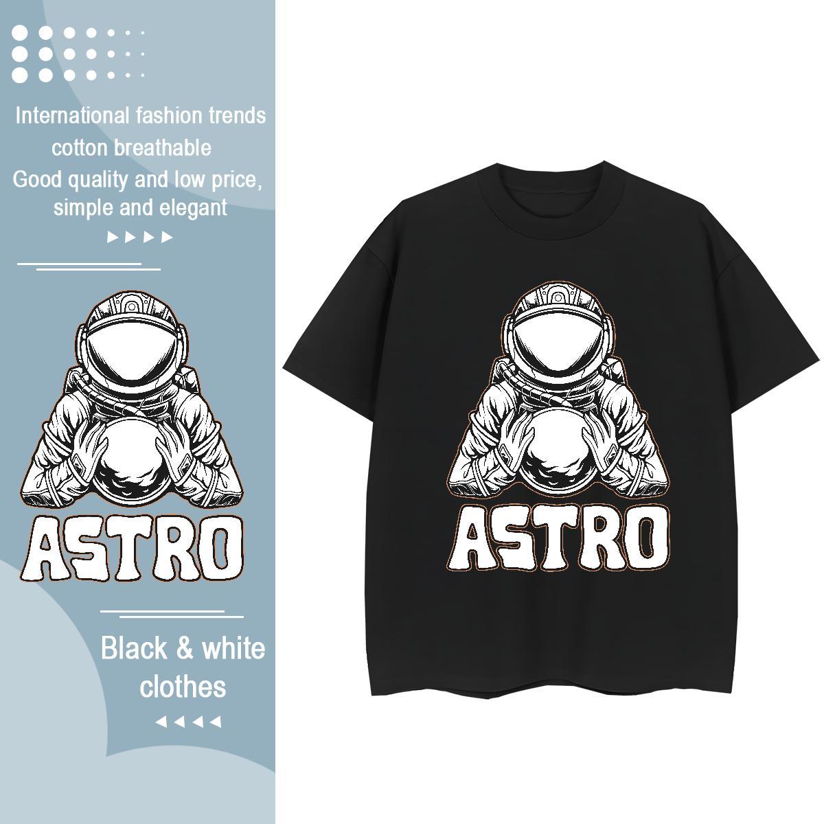 Free Shipping Couples T Shirts 230g Pure Cotton universe Home Outdoor Womens T Shirts Breathable Crew Neck Anime Oversized Tee Shirt
