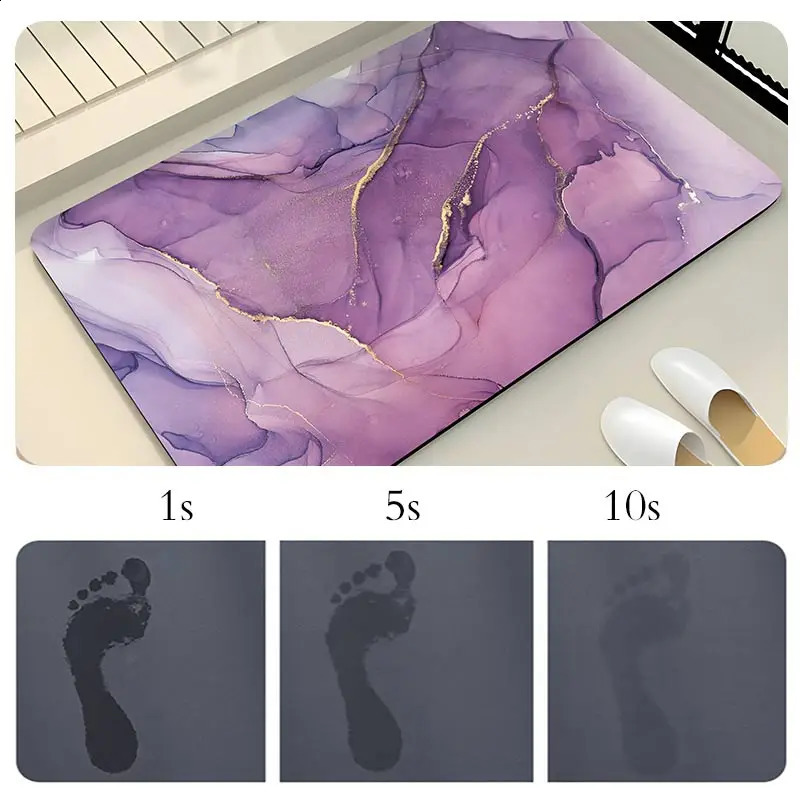 y Diotomite stone bath mat anti slip shower bathroom carpet absorbent floor mat quick drying toilet carpet door washable 240823