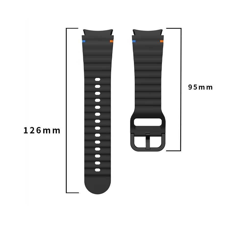 Samsung Galaxy Watch 7 6 5 4 44mm 40mm FE/Pro/Classic Silicone Sports Band Bracelet Correa Galaxy Watch 7 Strap W240824