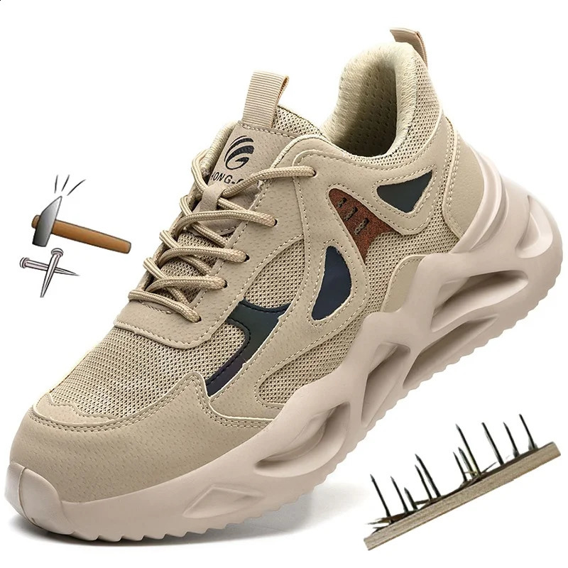 Lightweight Safety Shoes Men Women Work Shoes Steel Toe Cap Working Boots Sneakers Man Women Breathable Shoes Construction Shoes 240822