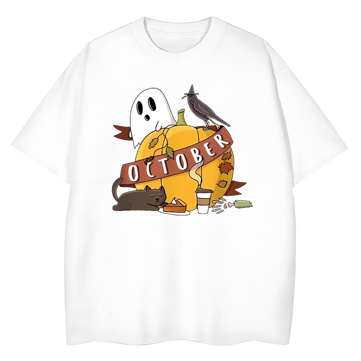 2024 Designer Men Tees pumpkin Home Outdoor 100% Cotton 230g Tops Round Neck Short Sleeve Popular Mens T Shirts Black Oversized