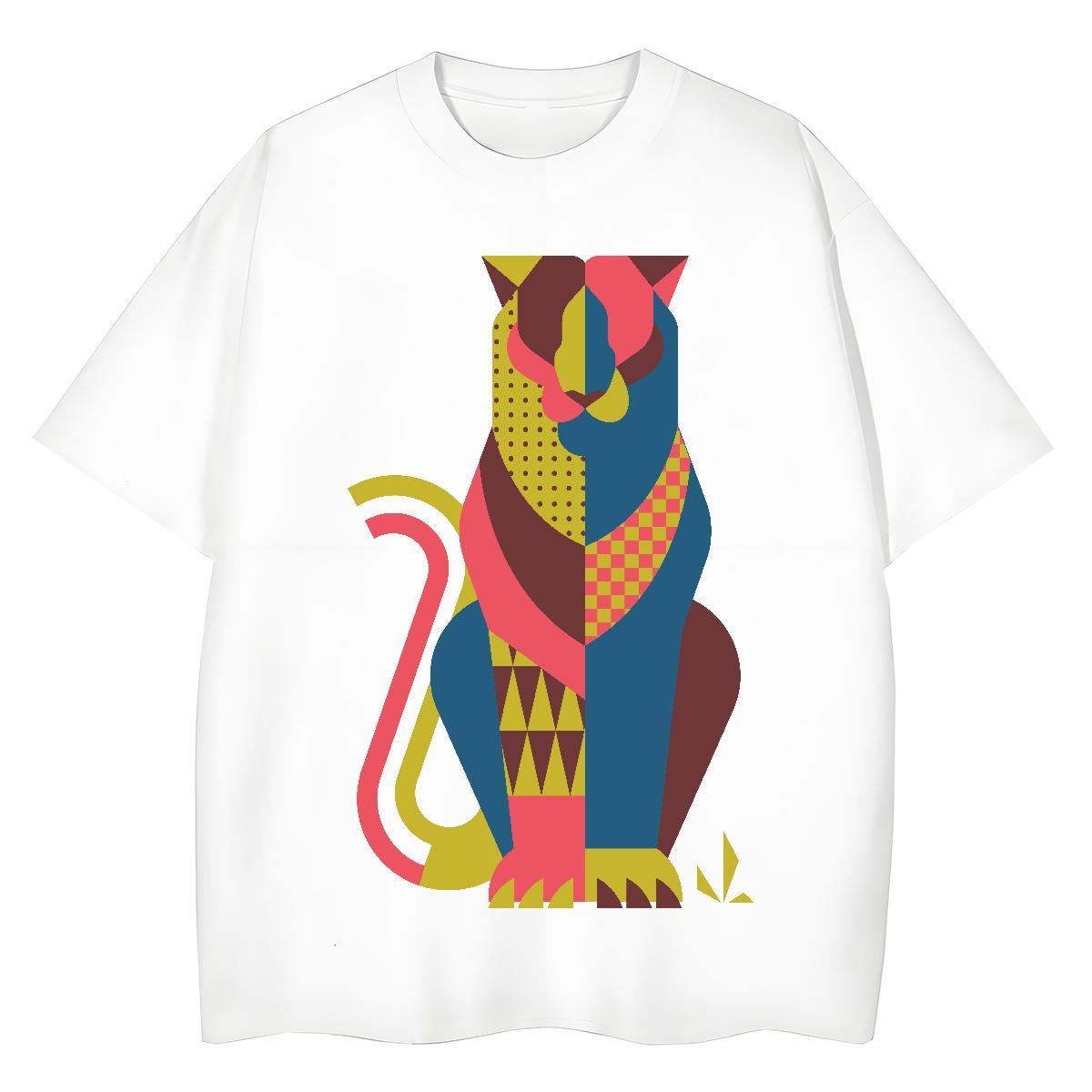Fashion Tshirts cat Daily Outfit 100% Cotton 230g Wear O-Neck Short Sleeve Soft Mens T Shirts Custom Print Plus Size