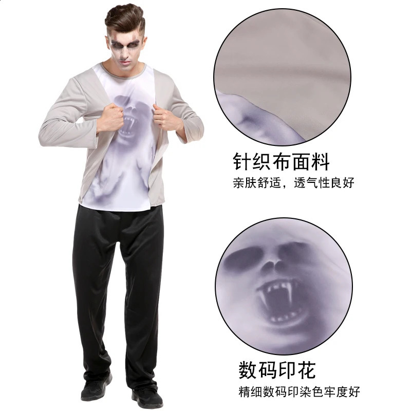 Halloween male roleplaying costume paired with shirtpantsvestcape mens carnival party devil 240823