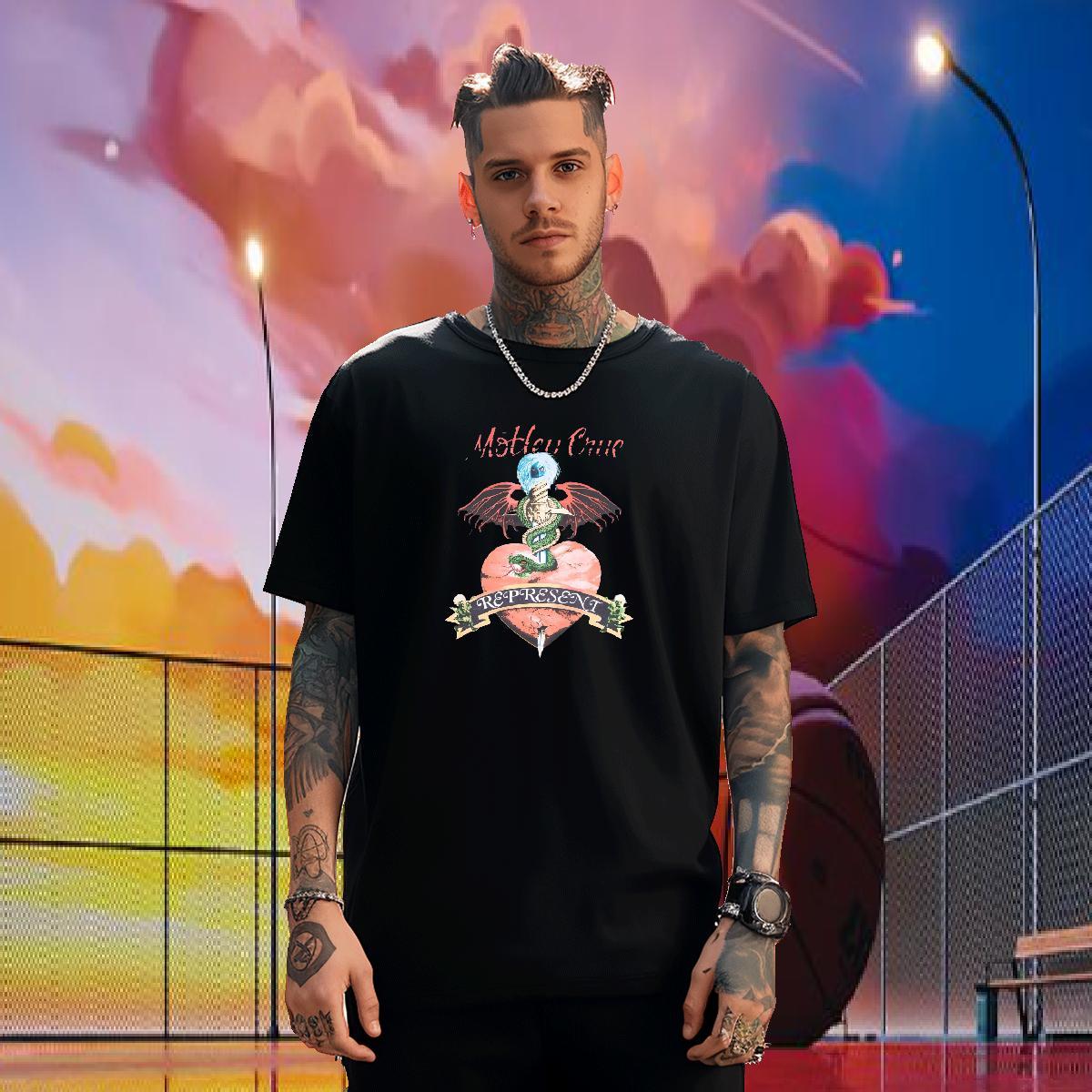 Unisex Men T Shirts 100% Cotton 230g skull Spring Summer Cartoon Print Crew Neck Tshirts 2024 New Tops