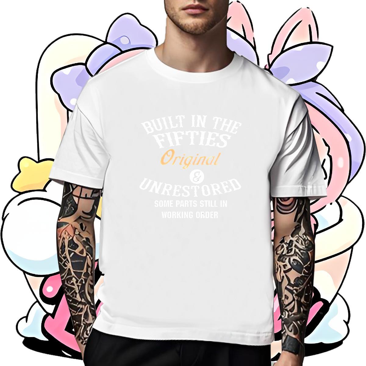 Loose Mens T Shirts 230g 100% Cotton letter Daily Wear Cartoon Printing L-4XL Breathable Short Sleeve Couples T Shirts DIY Tees Shirts