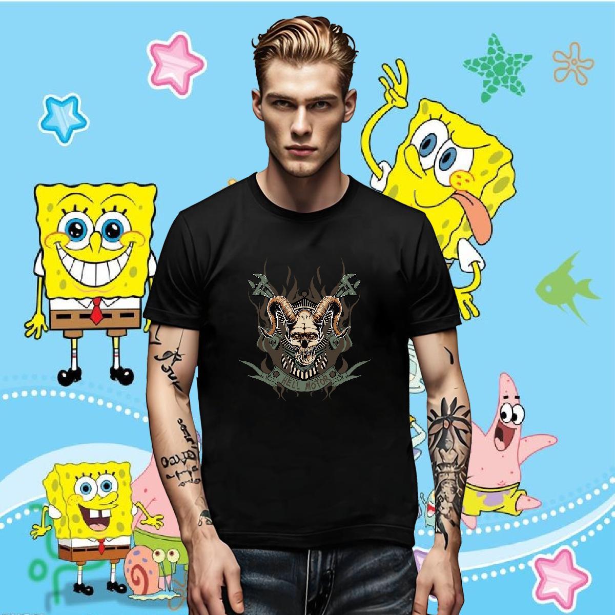 Fashion Tshirts shape Street 230g 100% Cotton Tees Shirts Breathable Crew Neck Wholesale T Shirt For Man Skull