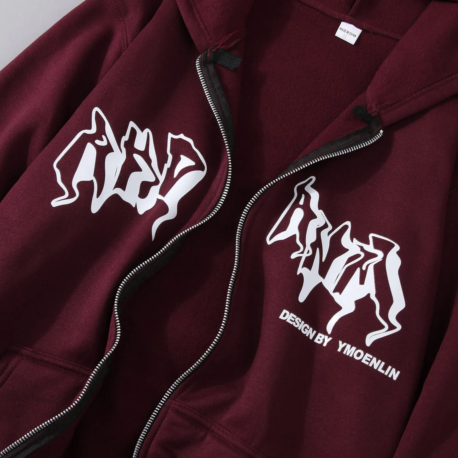 Zip Up Hoodies Hip Hop Classic Sweatshirt Vintage Goth Print Hooded Jacket Street Fashion Unisex Harajuku Style Y2k Sweat Jacket 240823