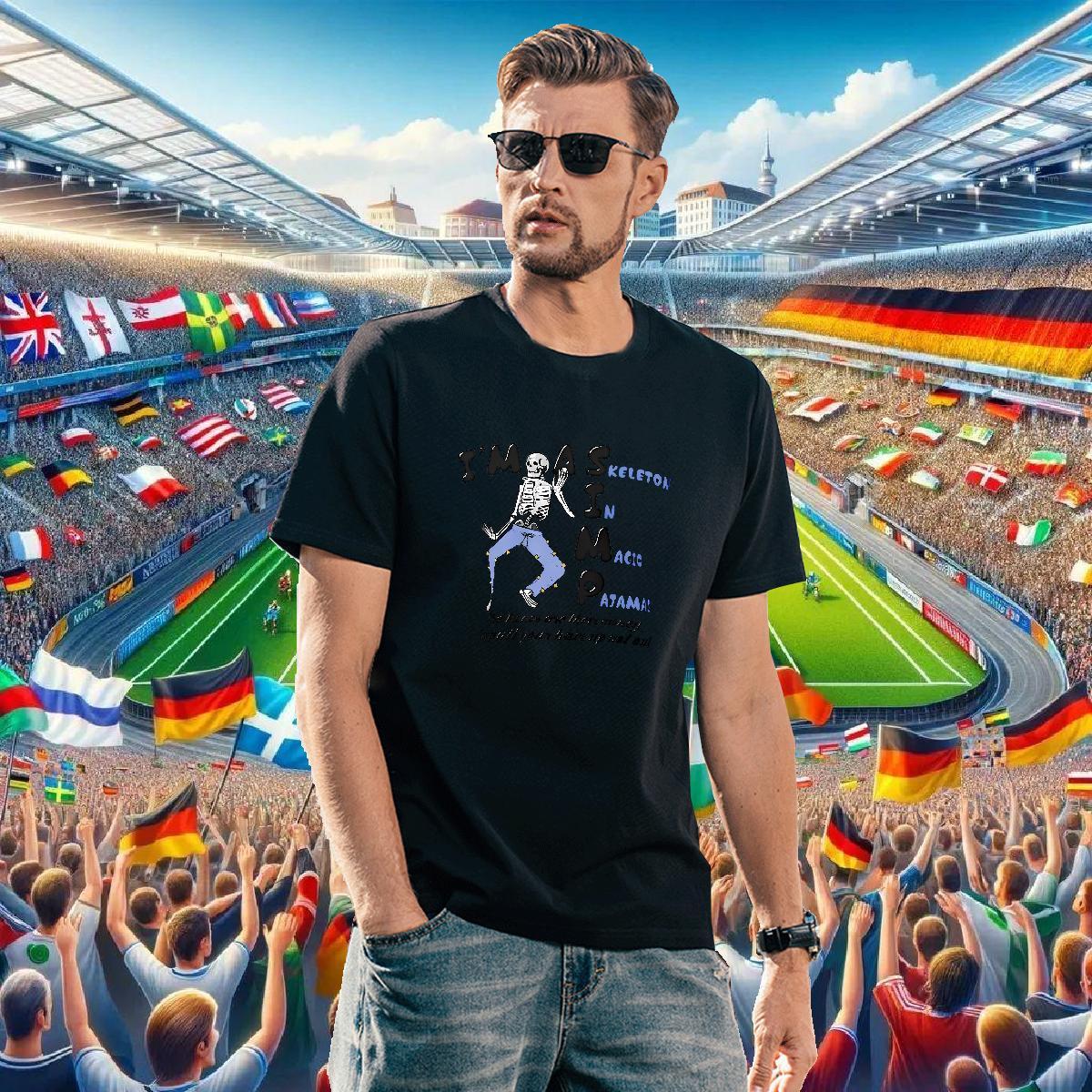 Loose Fit T Shirts Men 230g Pure Cotton halloween Hip Hop Black Oversized Breathable Soft Couples T Shirts 2024 New Tees Shirts