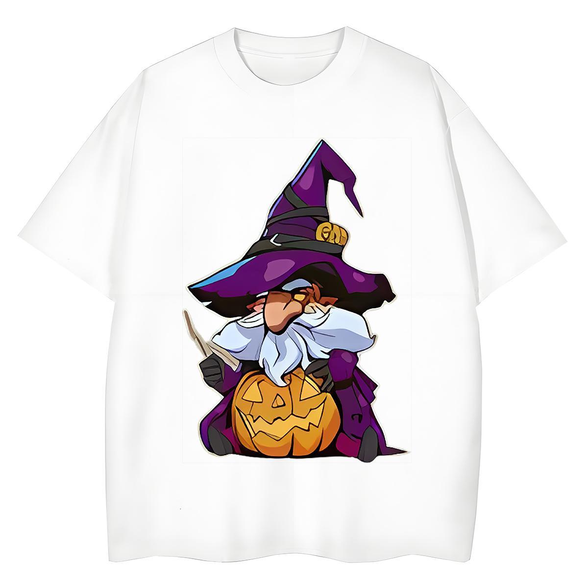 2024 Couples T Shirts halloween Street Casual 100% Cotton 230g Clothes Crew Neck Breathable Popular T Shirt For Man Anime