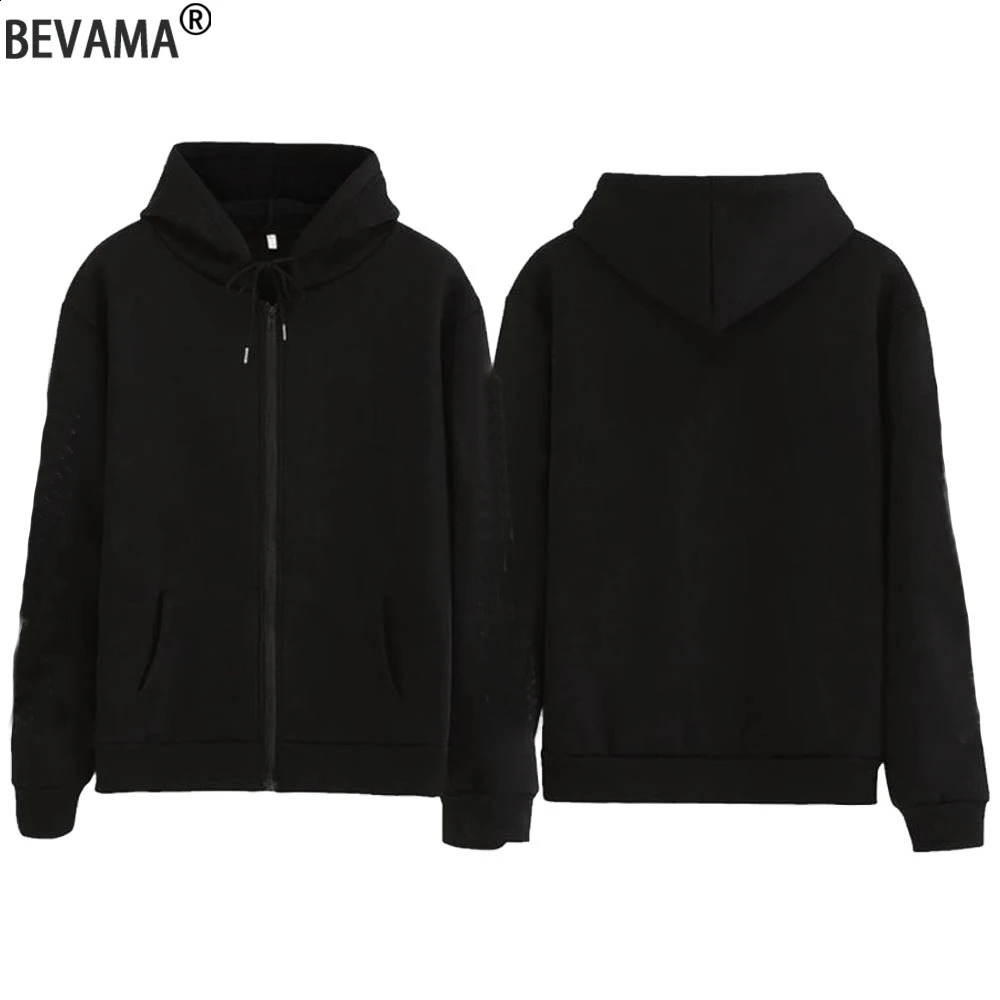 Casual Jacket Coat Black Fleece Sweatshirt Y2k Zip Cardigan Loose Long Sleeve Hoodies Autumn Men Women Sweatshirt Clothing 240823