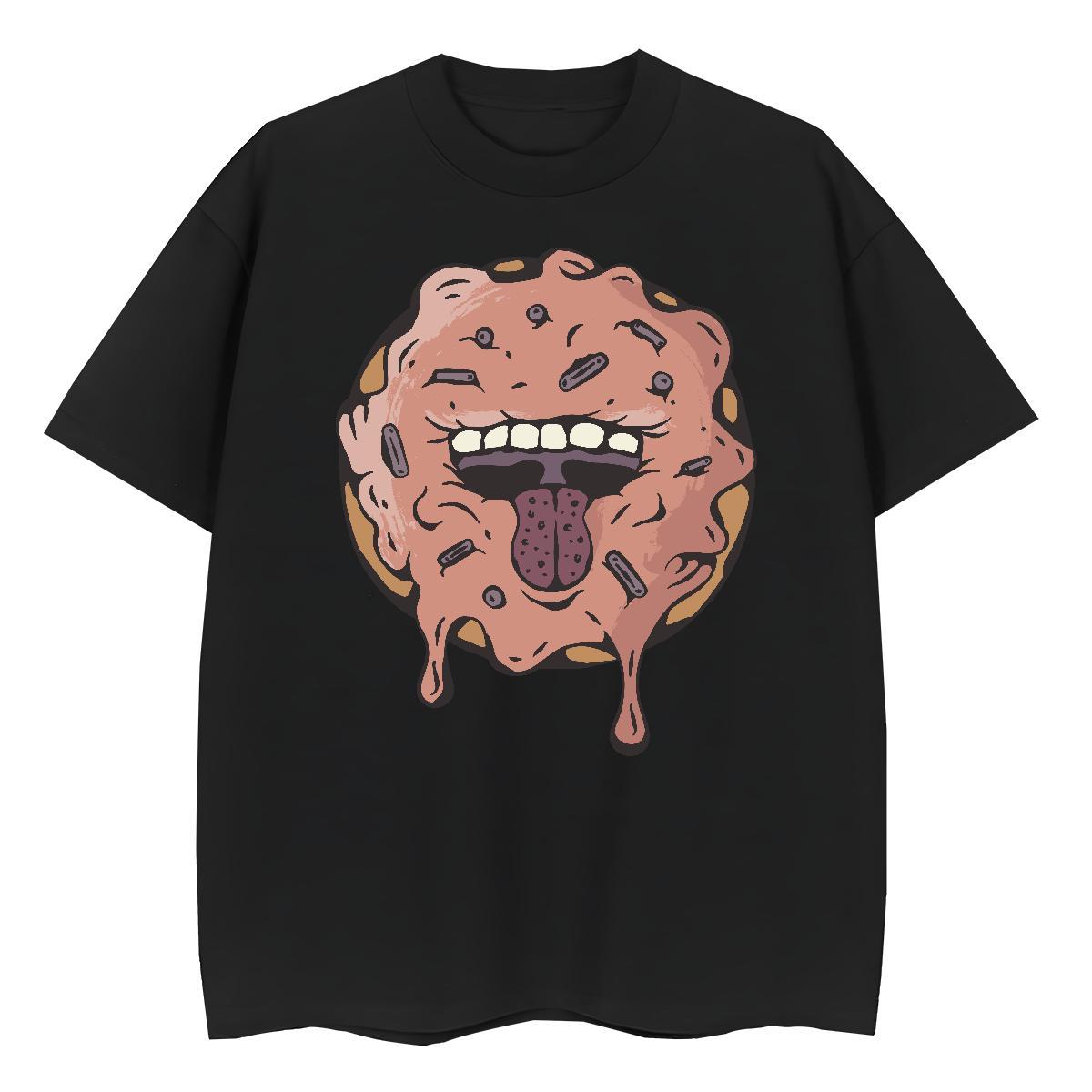 DIY Tshirt for Man Woman monster Street wear Hip Hop 100% Cotton 230g Tee Shirt Breathable Crew Neck Loose Fit T-Shirts for Men Custom Big Size