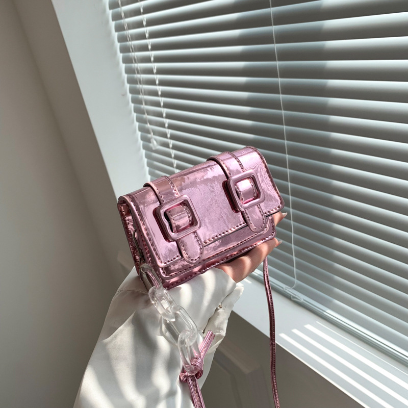 Mini shoulder bag, textured small square bag casual underarm bag