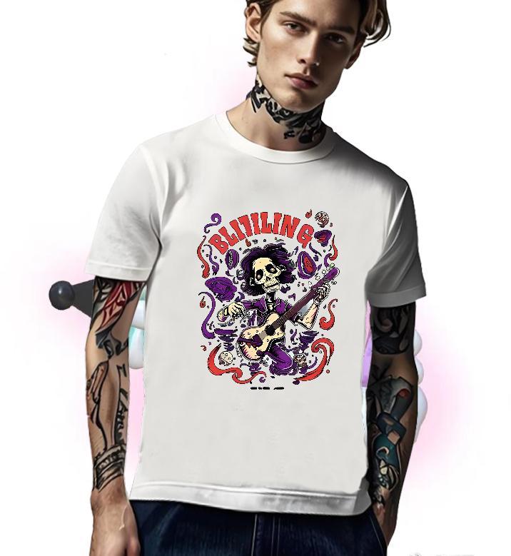 Comfortable T Shirt For Man 230g Cotton skull Casual Custom Anime Breathable Crew Neck Mens Tshirts Factory Direct Top Tees