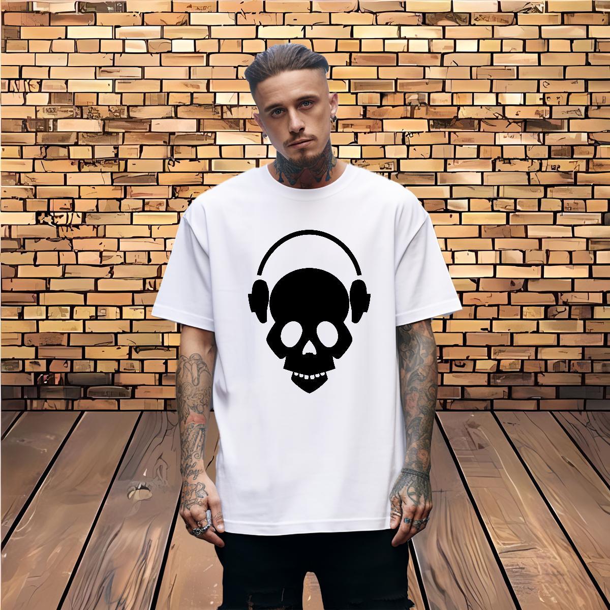 Popular T-Shirts 100% Cotton 230g skull Summer Casual Plus Size Cartoon Short Sleeve O-Neck Couples T Shirts Free Shipping Tops Tees