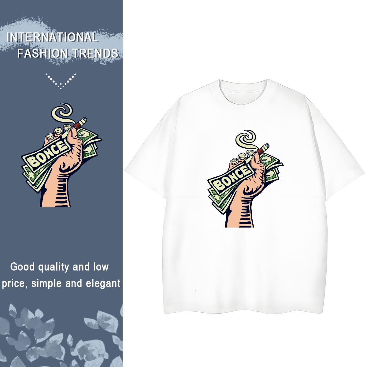 TOP Quality Man T Shirts 230g Pure Cotton skull Hip Hop Street Custom Printed O Neck Short Sleeves Tshirts Classic Casual Tops Shirt