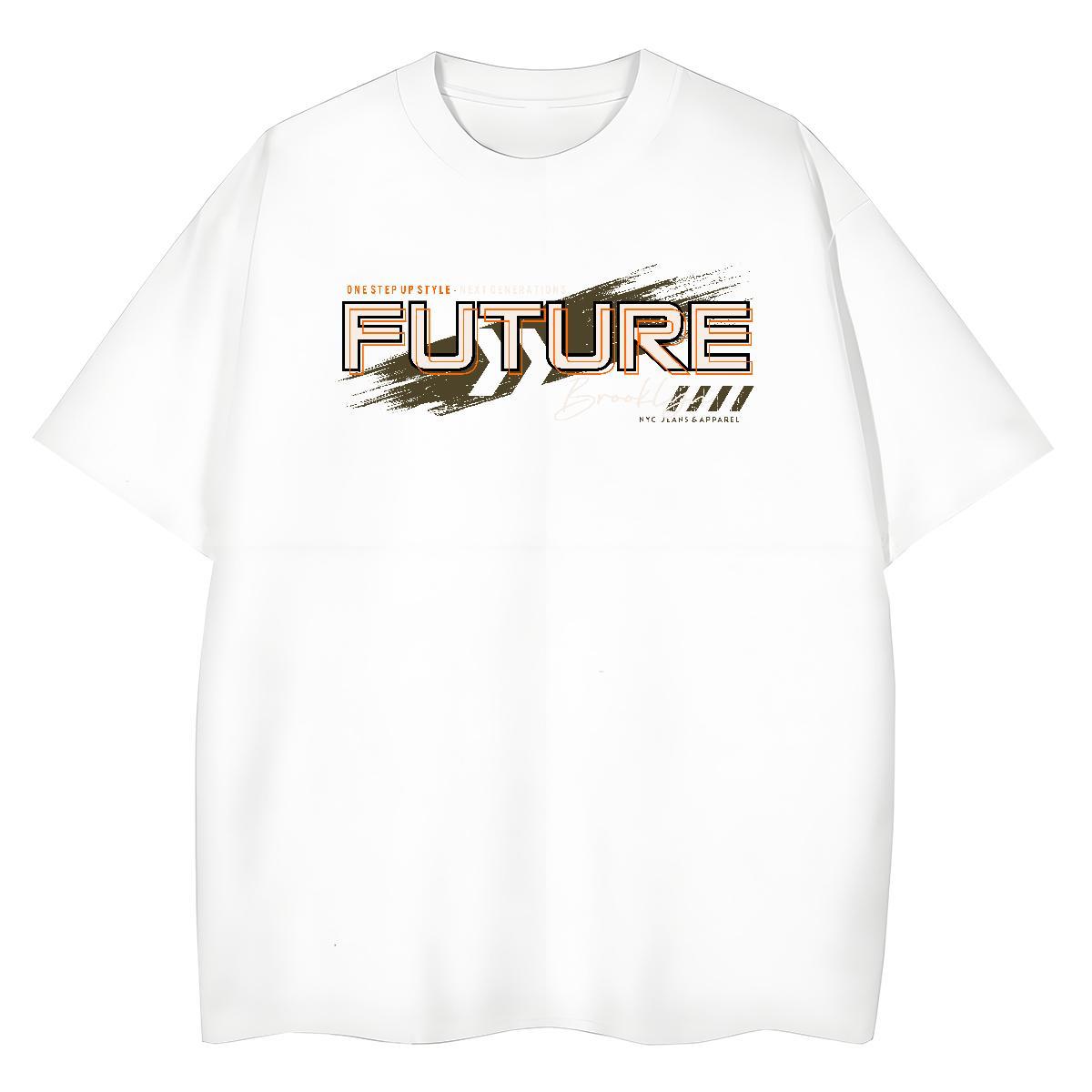 Lady Tshirt for Man Woman 230g Pure Cotton letter Hip Hop T shirt Breathable Soft Skull Wear