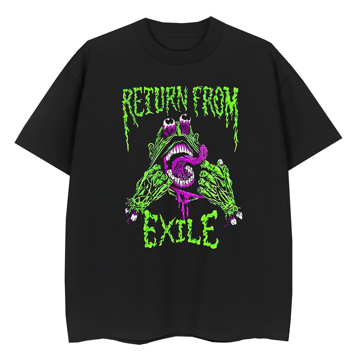 Fashion Tshirts halloween Street Wear 230g Cotton Tops Shirt Short Sleeve Soft Cool Man T Shirts Anime