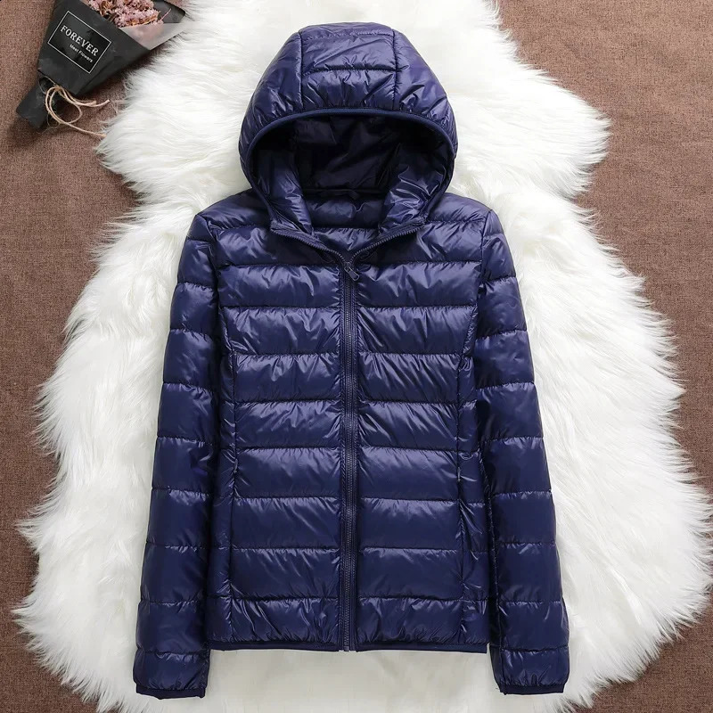 15 Colors Women Puffer Jackets Plus Size 5XL 6XL 7XL Spring Autumn Hooded Female Ultra Lightweight Packable Down Coats 240823