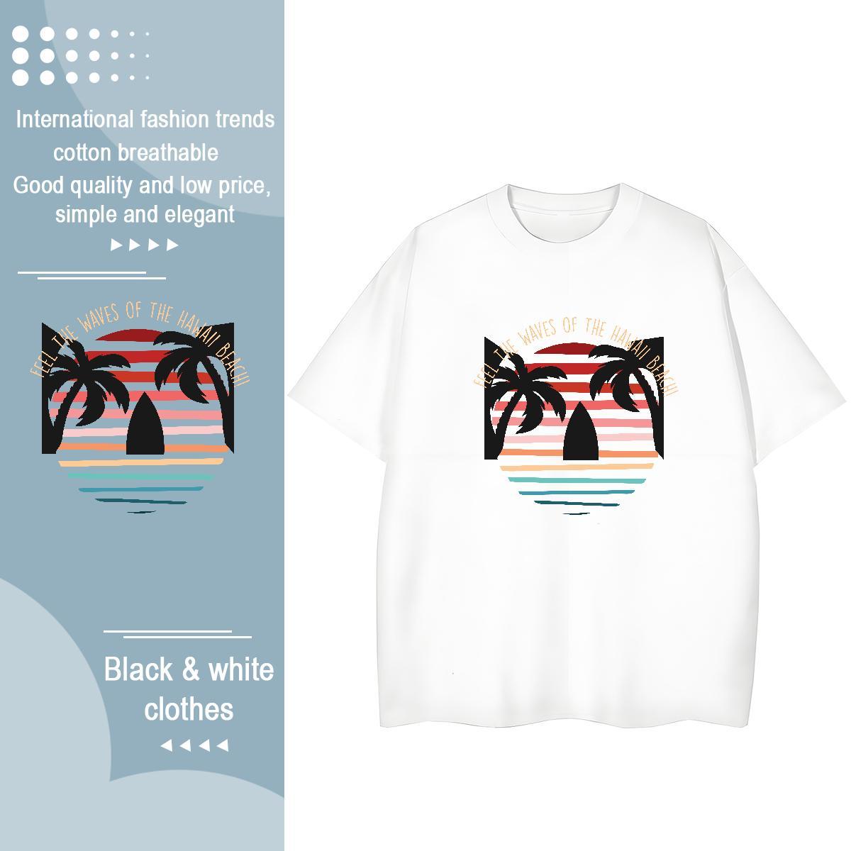 Female Tshirt for Man Woman 100% Cotton 230g sea High Street Hip Hop T Shirt For Woman Comfortable Anime Oversized Top Tees