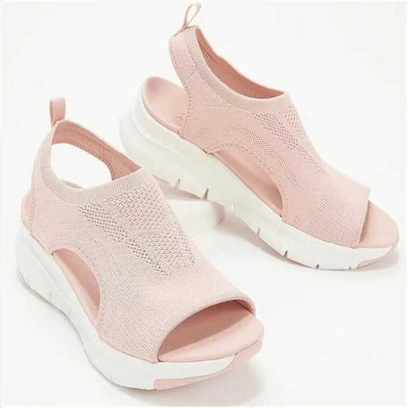 High Quality Casual Sport Sandals Plus Size Womens Shoes Summer Comfort Women Beach Wedge Sandals Women Platform Sandals Roman Sandals T241227