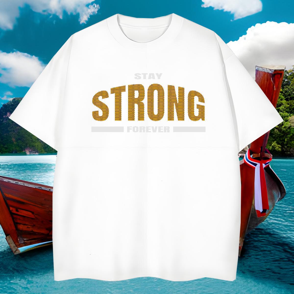 Brand T-Shirts for Men 100% Cotton 230g letter Daily Wear Black White Breathable Tshirts Fashion Design Clothes
