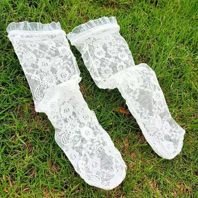 2022 Lace Baby Girls Socks Tube Girl Socks Knee Socks Princess Lace Mesh Summer Fashion Lace Knee High Socks Childrens Socks CL240824
