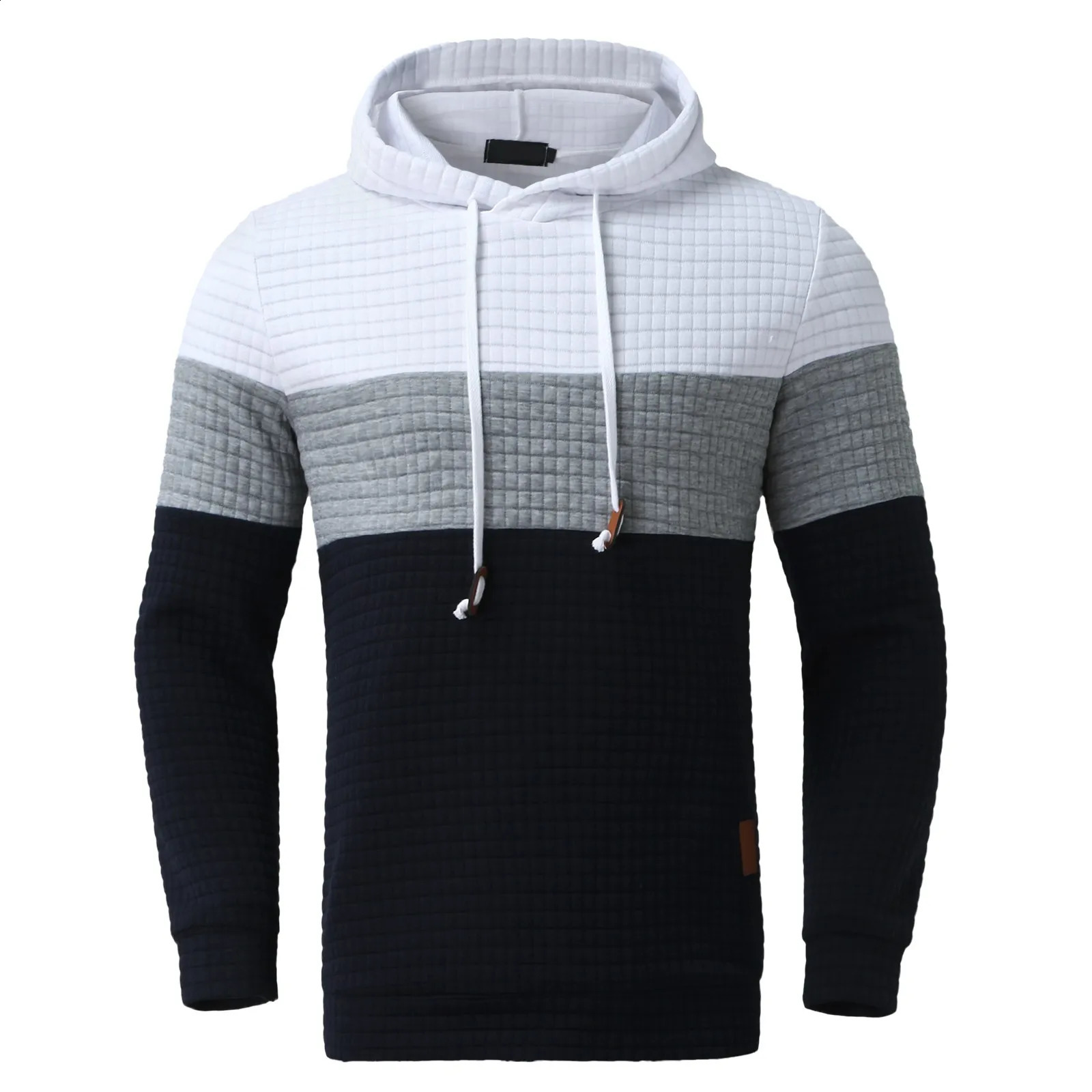 MenS Clothing MenS Autumn And Winter Color Matching Plaid Colorful Hooded Slim Sweater Hoodie Y2k Sweatshirts For Men Moletom 240823