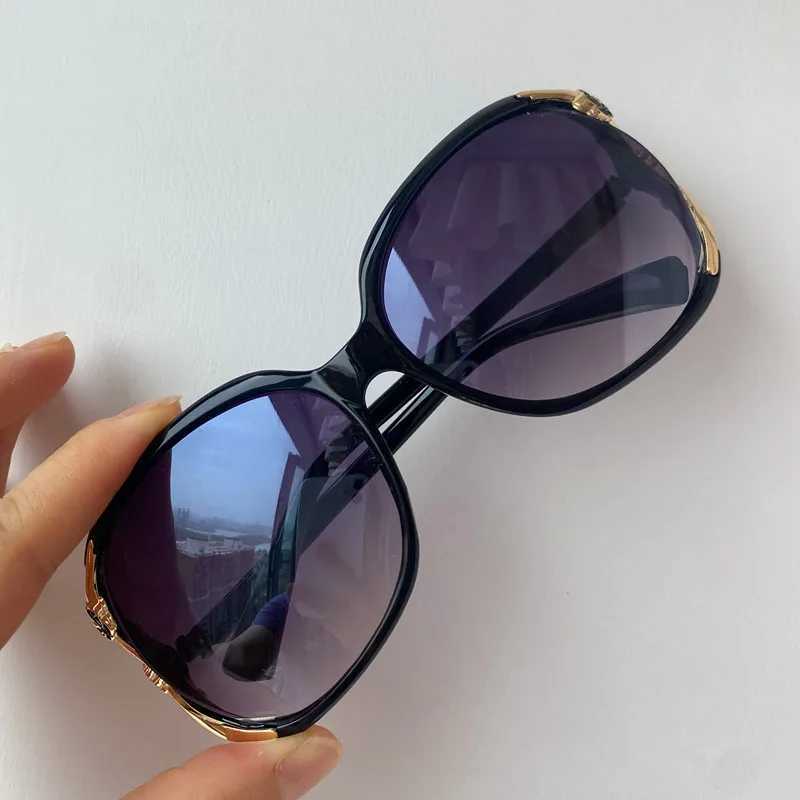 Fashion Anti-UV Spectacles Camellia Design Sun Glasses Oversize Frame Eyeglasses Ornamental Adumbral Women Sunglasses Y240824