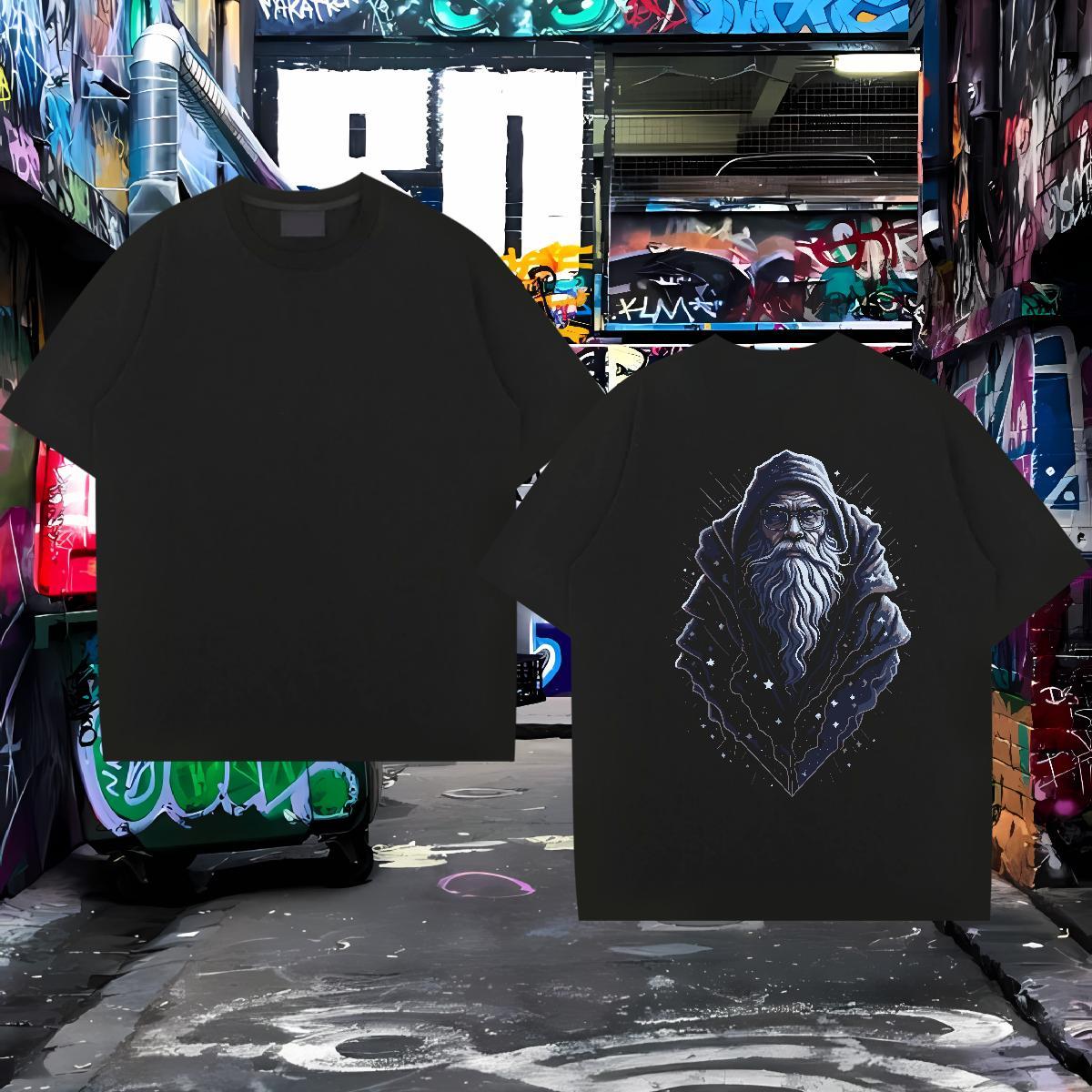 High Quality T Shirts Men 230g Pure Cotton portrait Anime Printing Street Plus Size Custom Crew Neck Tshirts 2024 Summer Clothes