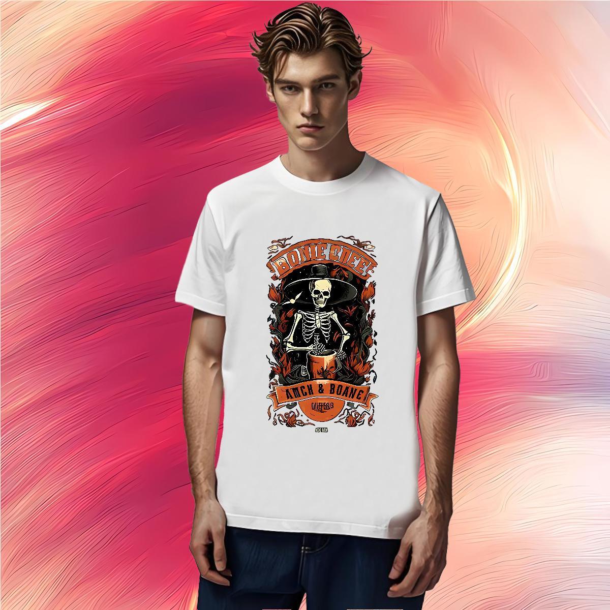 Free Shipping Man T Shirts 230g 100% Cotton skull Street wear Hip Hop White Plus Size O-Neck Short Sleeve Tshirt for Man Woman Designer Polos