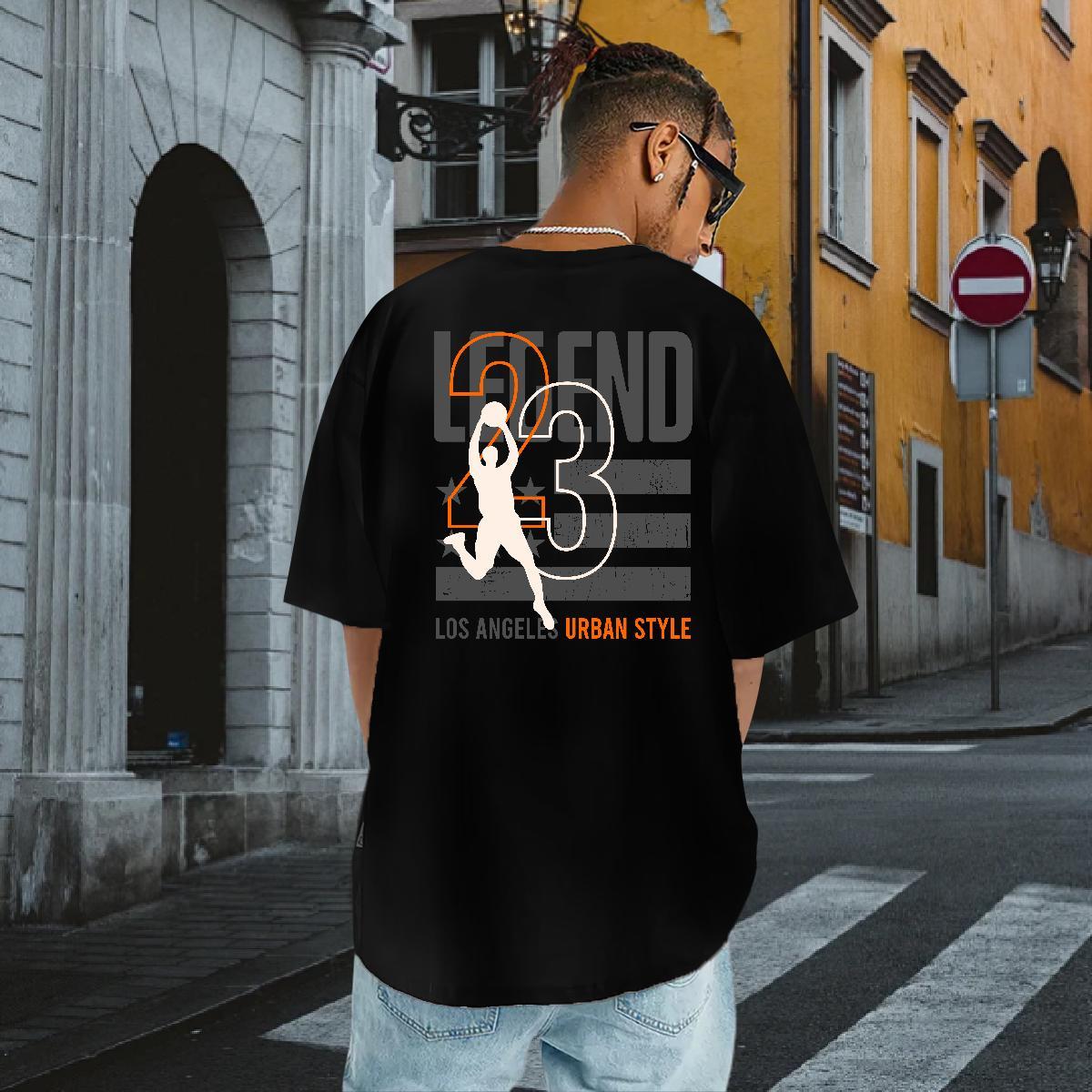 Comfortable T-Shirts for Men 230g 100% Cotton basketball Street Wear Custom Cartoon Breathable Crew Neck Tshirts 2024 Designer Tops Tees