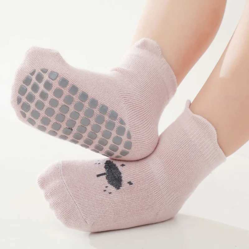 0-5Years Childrens Socks For Boys Girls Cotton Casual Kids Boy Girl Floor Socks Cartoon Print Baby Sock Anti Slip Spring Autumn CL240824