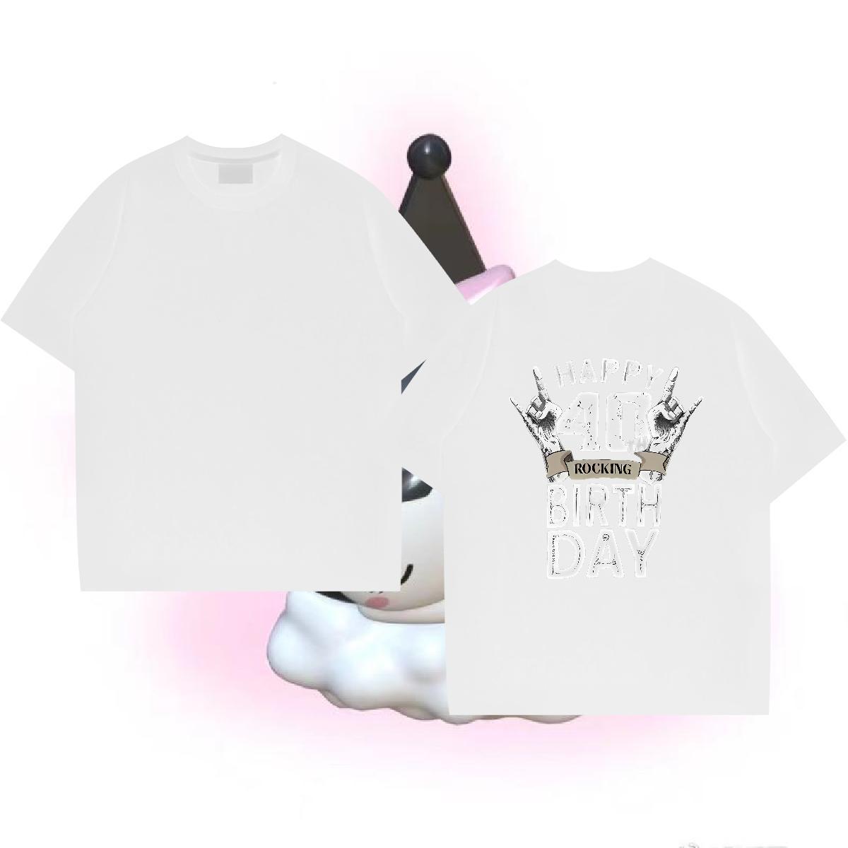 Loose Fit Men T Shirts 230g 100% Cotton letter Summer Casual DIY Printed Short Sleeve Soft Tshirts Designer Tees Shirts