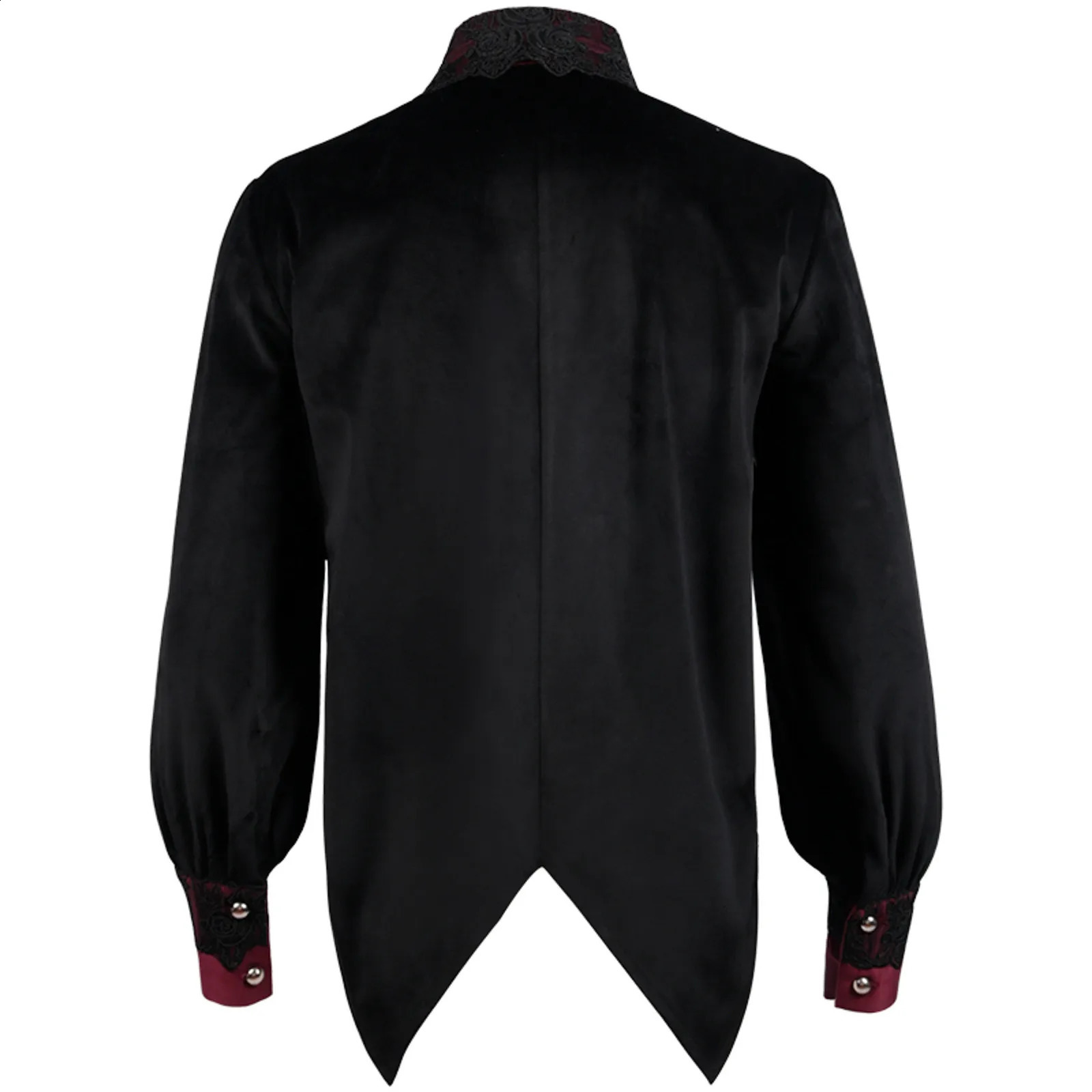 Steampunk mens shirt Renaissance Victorian Gothic medieval long sleeved Halloween costume tuning top w240824