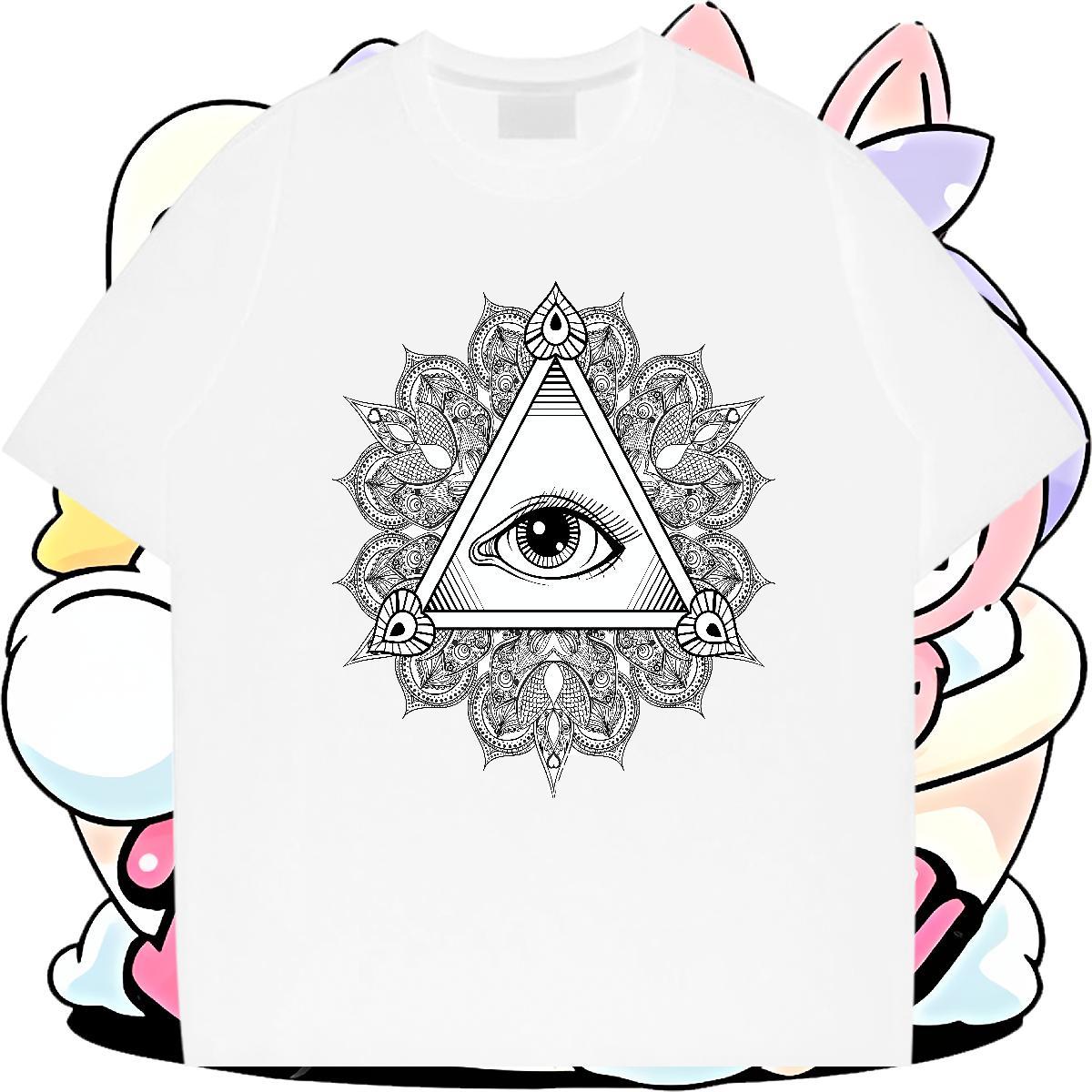 Comfortable T Shirt For Man 230g Cotton eye of the devil Sport DIY Printed Breathable Short Sleeve Tshirts New Arrival Tops Shirt