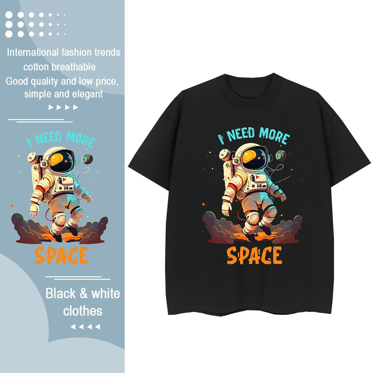 Popular Women Tees 100% Cotton 230g universe Sport Woman T Shirts Short sleeve Soft Cartoon Anime Polos