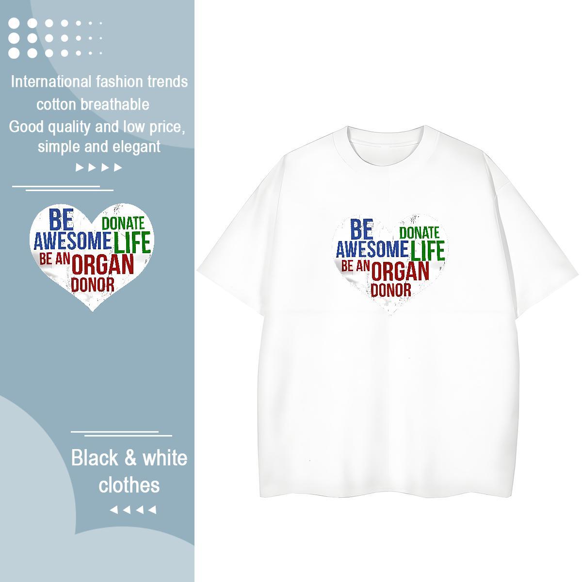 Brand T Shirts Men 230g Pure Cotton letter Daily Wear Cartoon Printing L-4XL O Neck Short Sleeves Tshirts 2024 Summer Tops Shirt